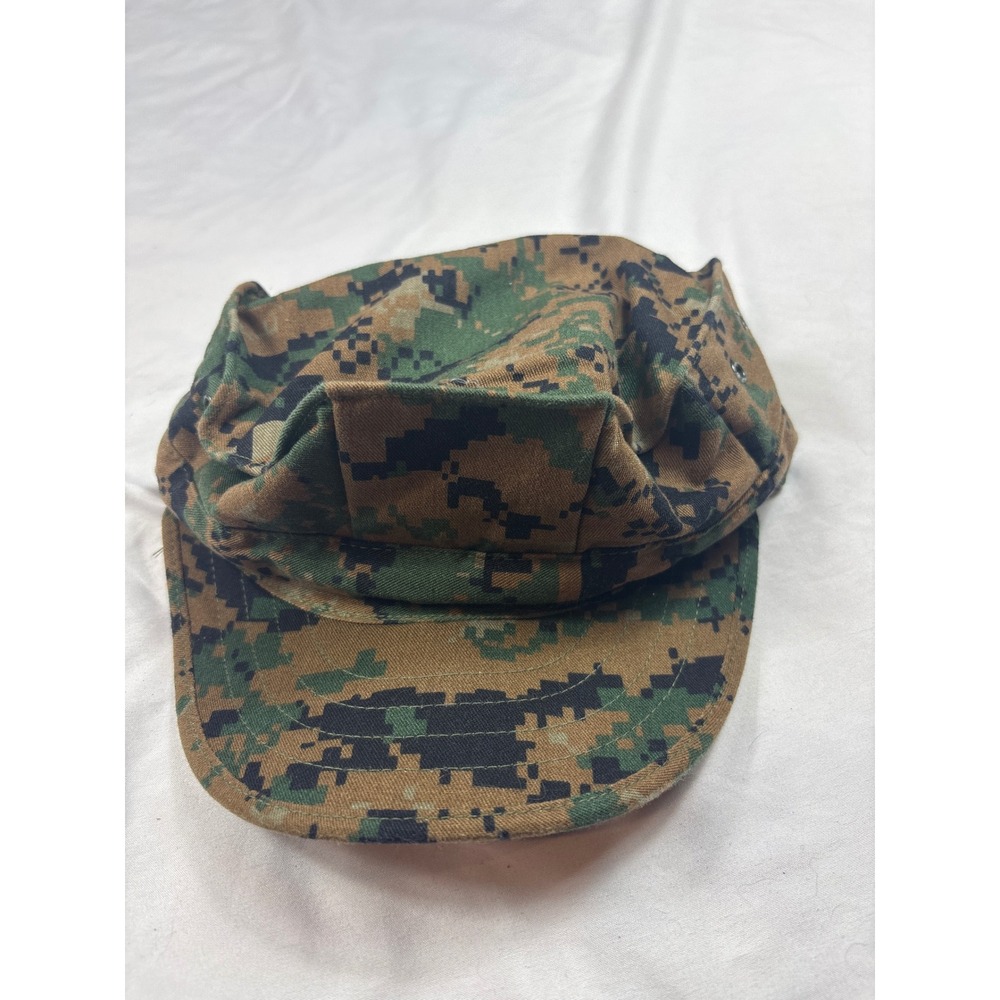 Sekri Industries USMC MARPAT Woodland Digital Camo Garrison Cover Hat Medium